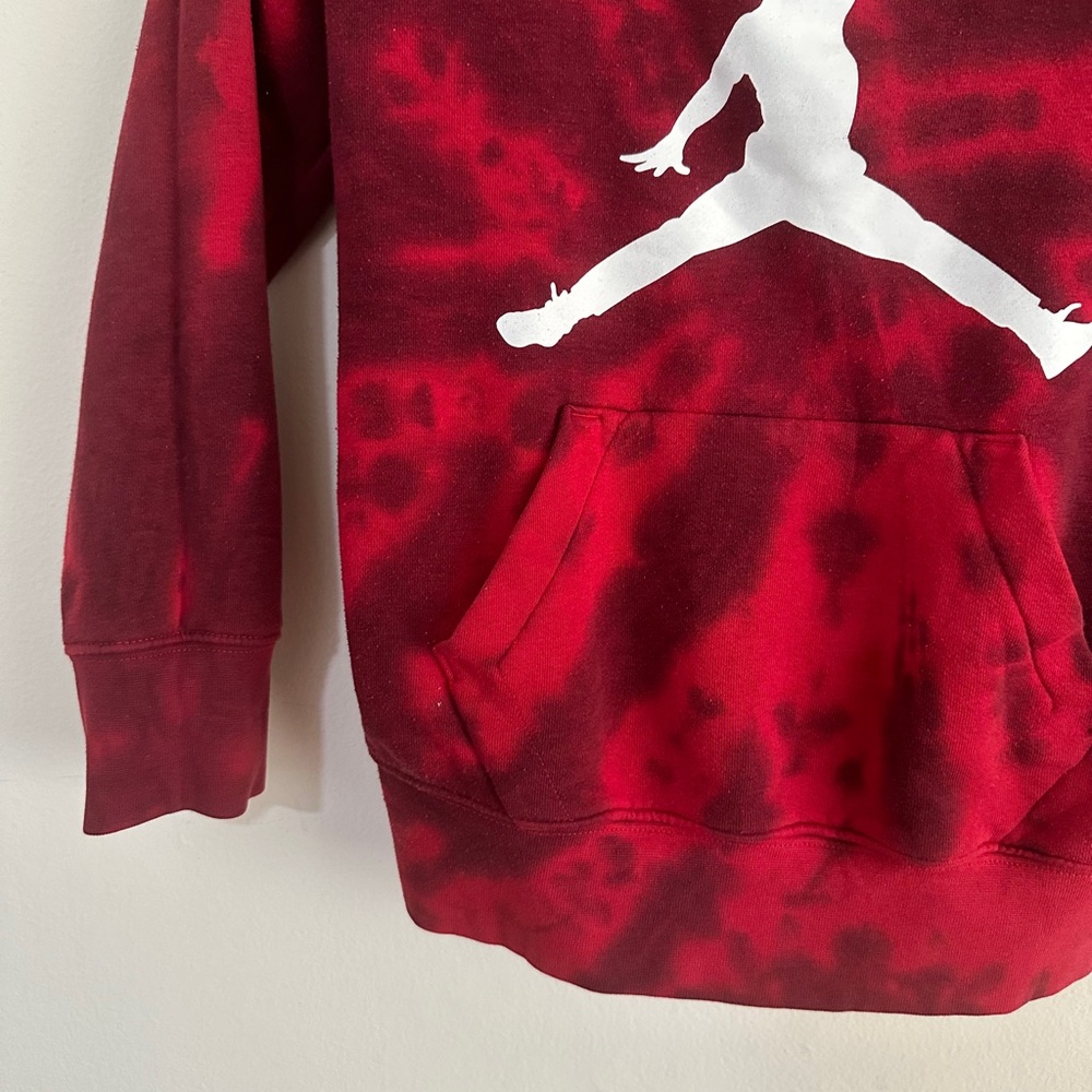Red and Black Tie-Dye Jumpman Hoodie JORDAN SIZE S (BOY) - Picture 4 of 8